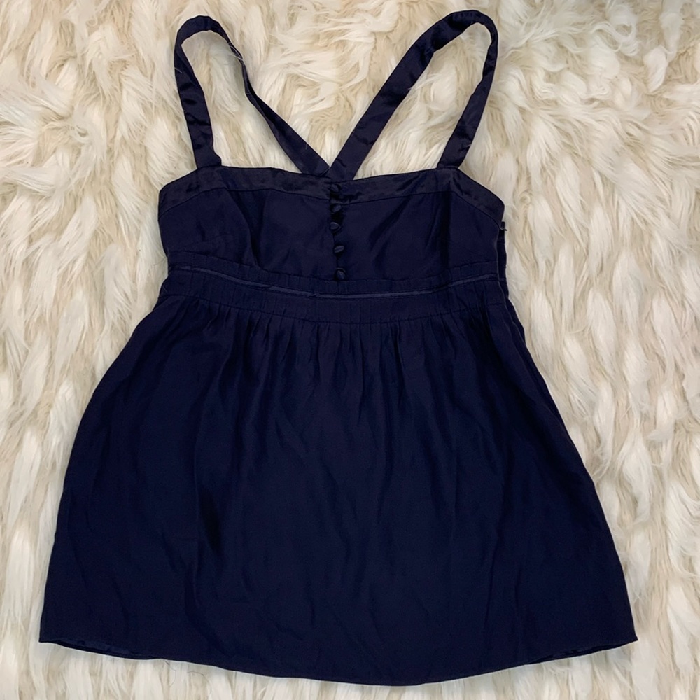 Navy Silk Tank Top from J. Crew